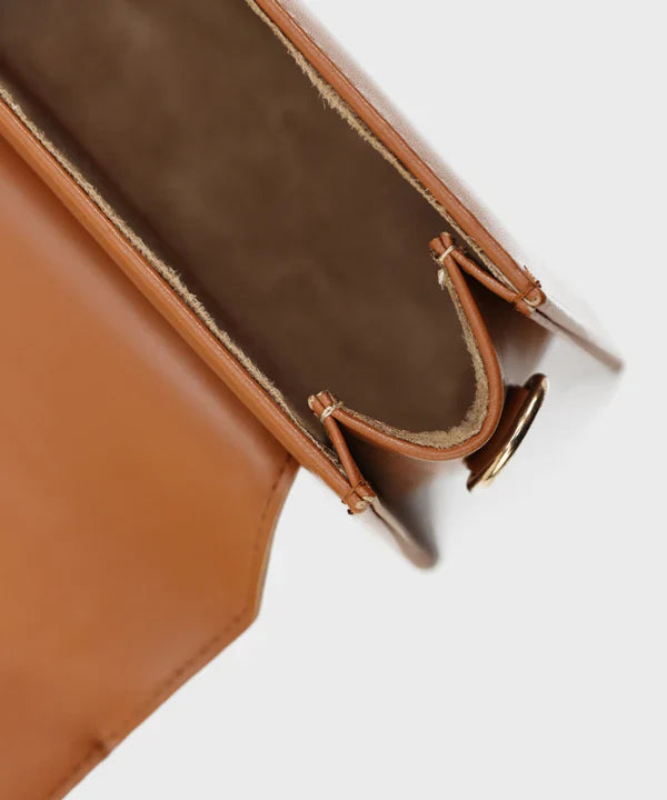 Tan Top Handle Bag