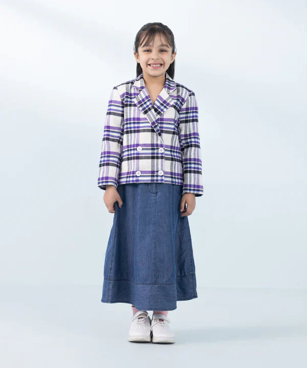 Cropped Flannel Jacket