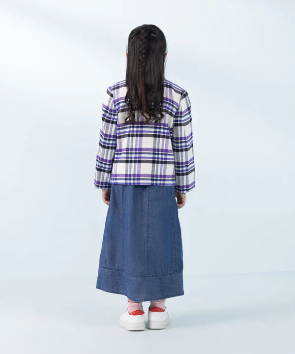 Cropped Flannel Jacket