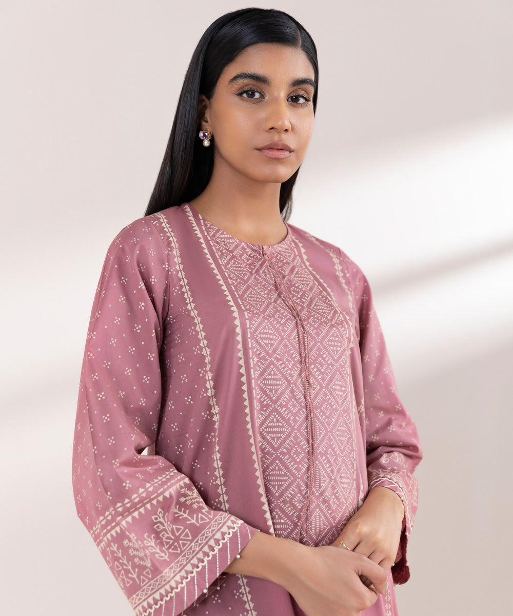Block Printed Lawn Shirt