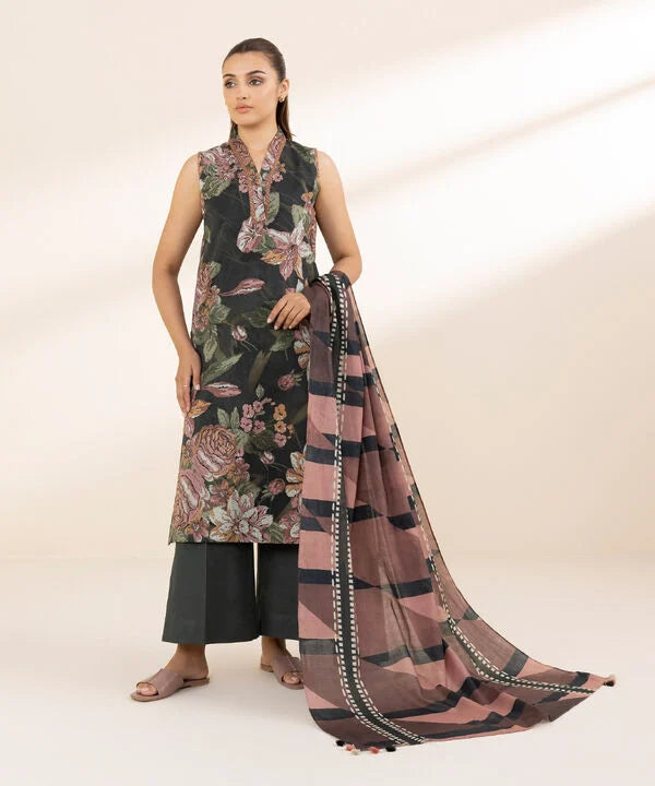 3 Piece - Printed Lawn Suit