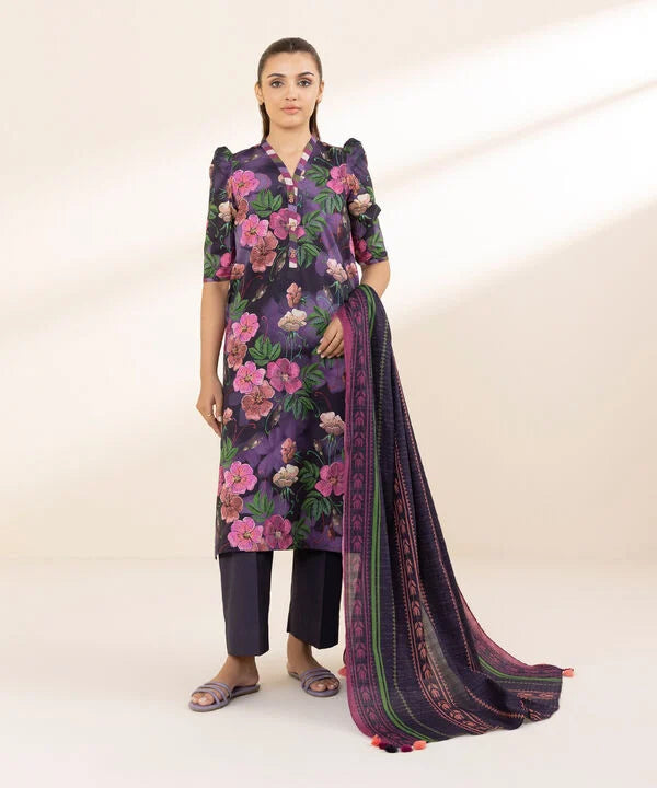 3 Piece - Printed Lawn Suit