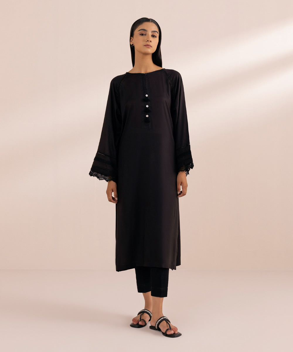 Solid Arabic Lawn Shirt