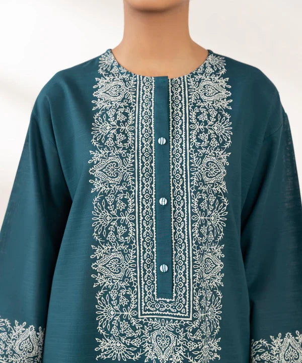 Block Printed Khaddar Shirt