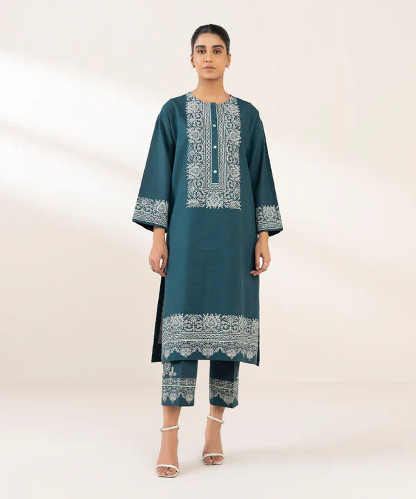Block Printed Khaddar Shirt