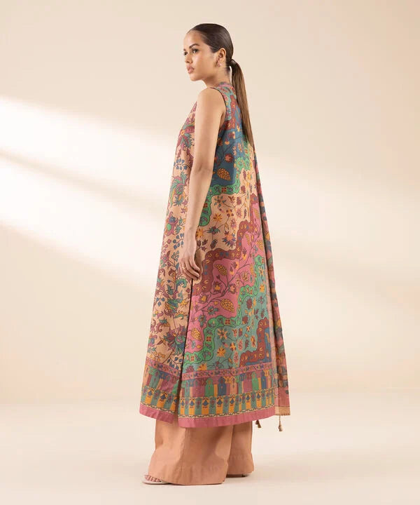 3 Piece - Printed Zari Lawn Suit