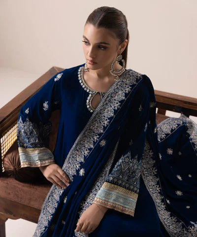 Embroidered Velvet Dupatta