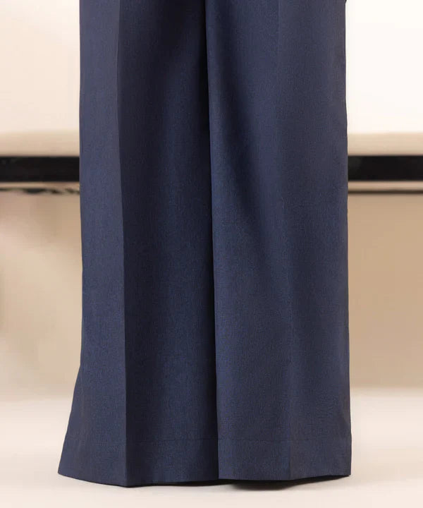 3 Piece - Embroidered Raw Silk Suit