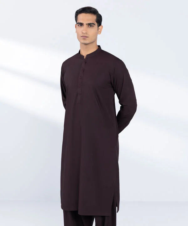 Embroidered Viscose Blended Suit - Slim Fit