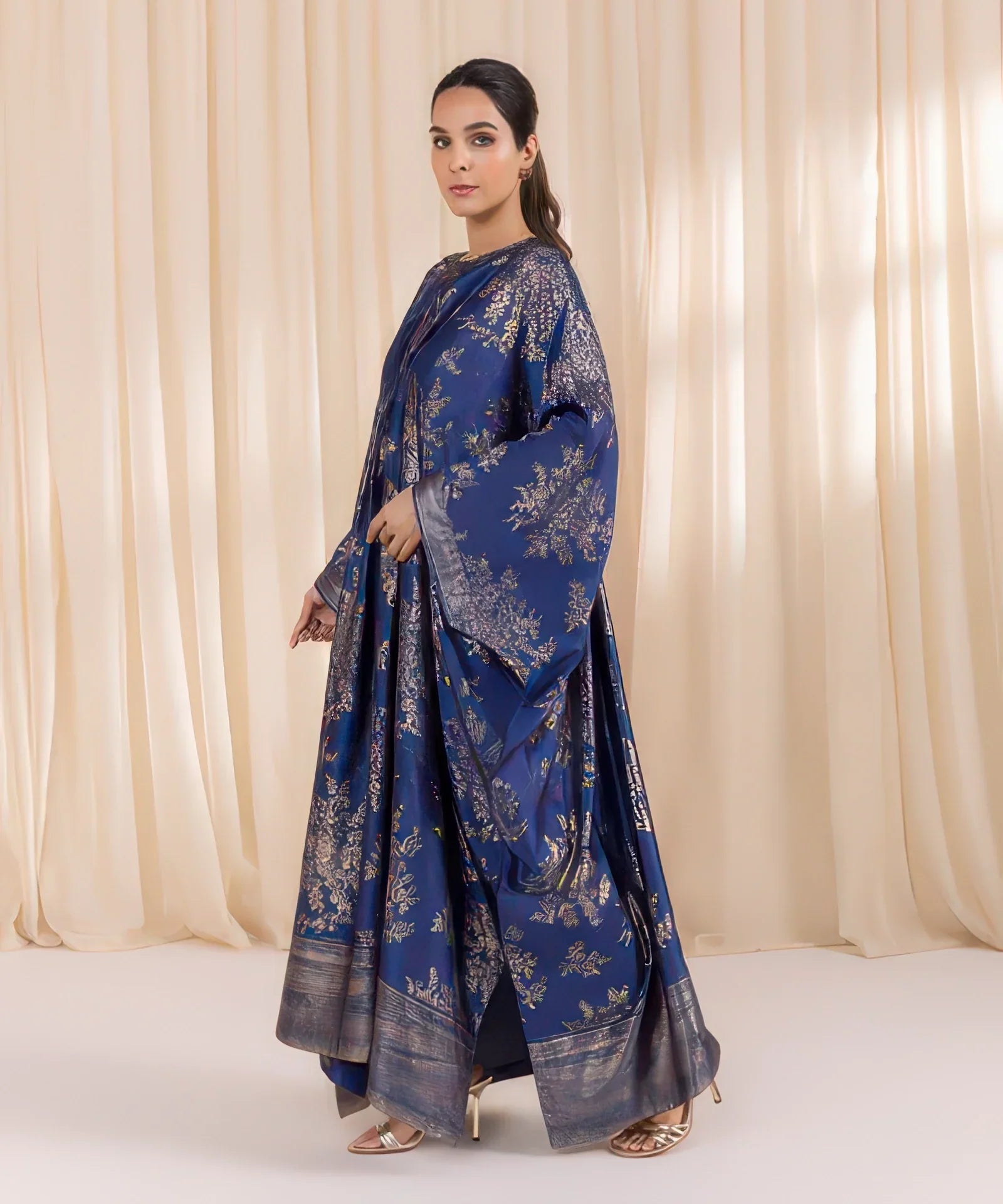 Embellished Silk Kaftan