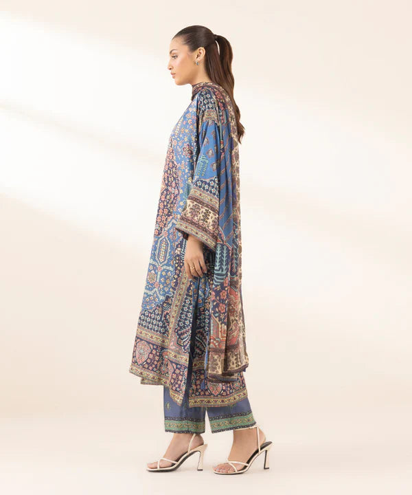 3 Piece - Embellished Silk Suit