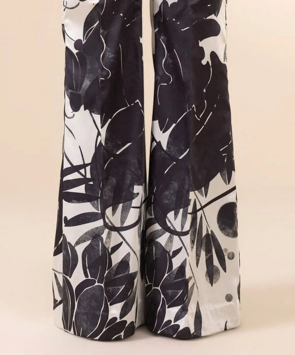 2 Piece - Embroidered Satin Suit