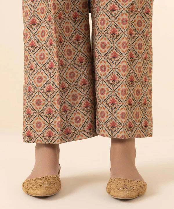 3 Piece - Printed Cotton Jacquard Suit