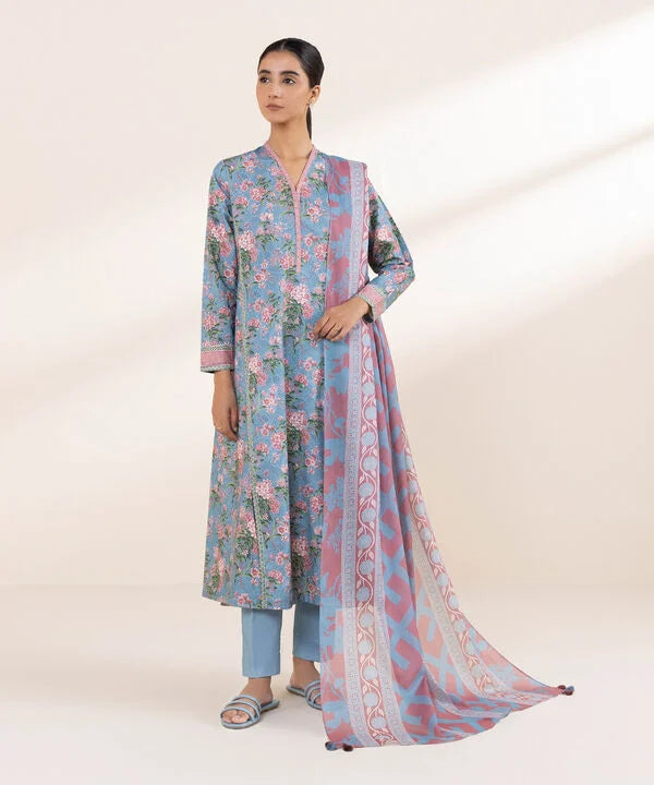 3 Piece - Printed Lawn Suit