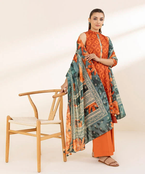 3 Piece - Printed Lawn Suit