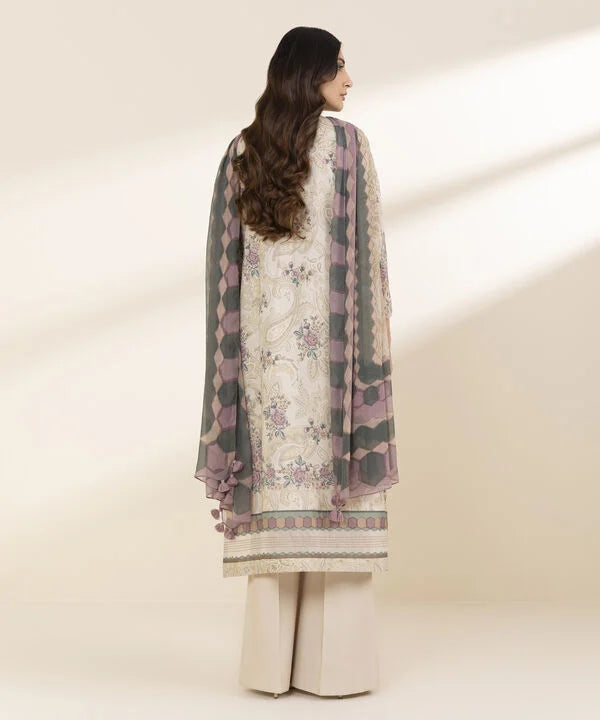 3 Piece - Printed Lawn Suit