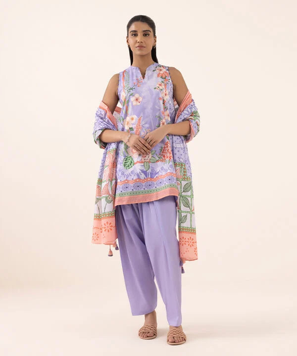 3 Piece - Printed Lawn Suit