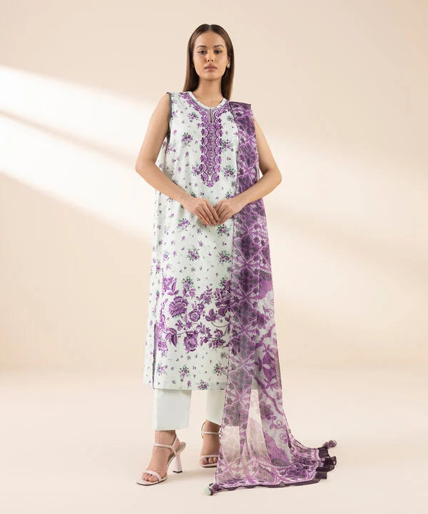 3 Piece - Embroidered Lawn Suit