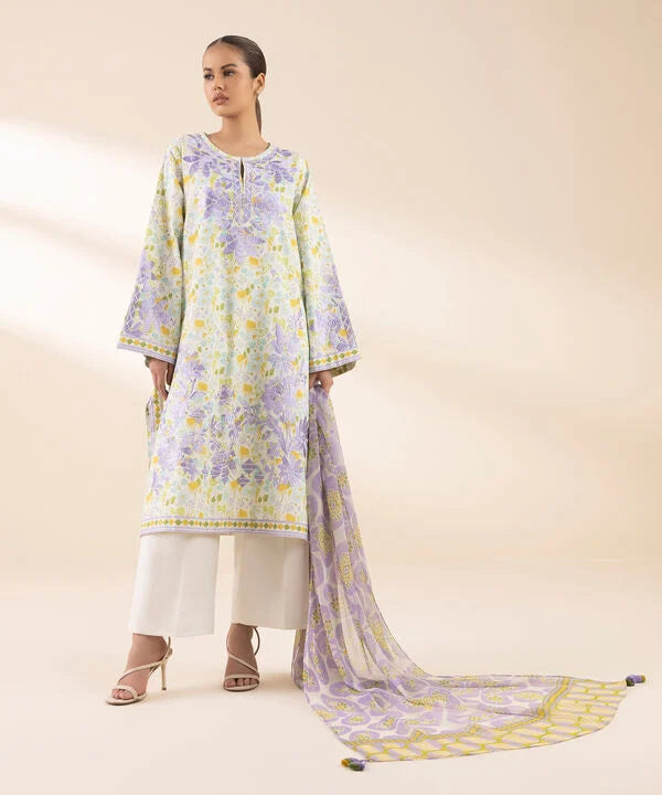 3 Piece - Embroidered Lawn Suit
