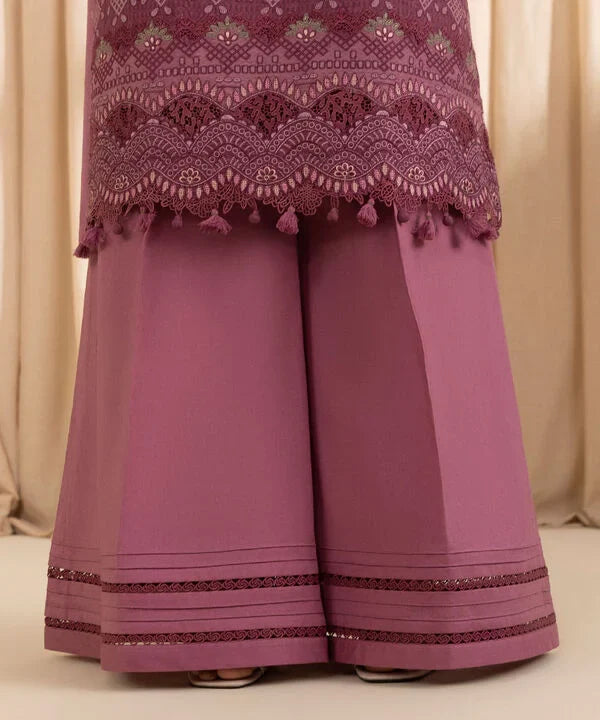 3 Piece - Embroidered Dobby Suit