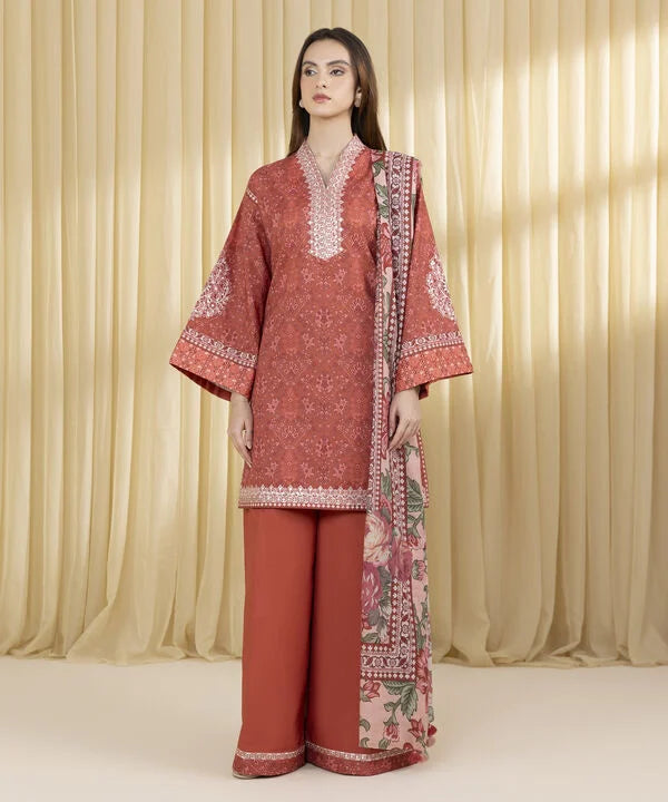 3 Piece - Embroidered Lawn Suit