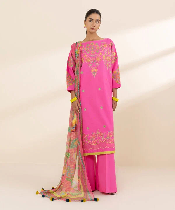 3 Piece - Embroidered Lawn Suit