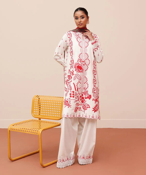 3 Piece - Embroidered Lawn Suit