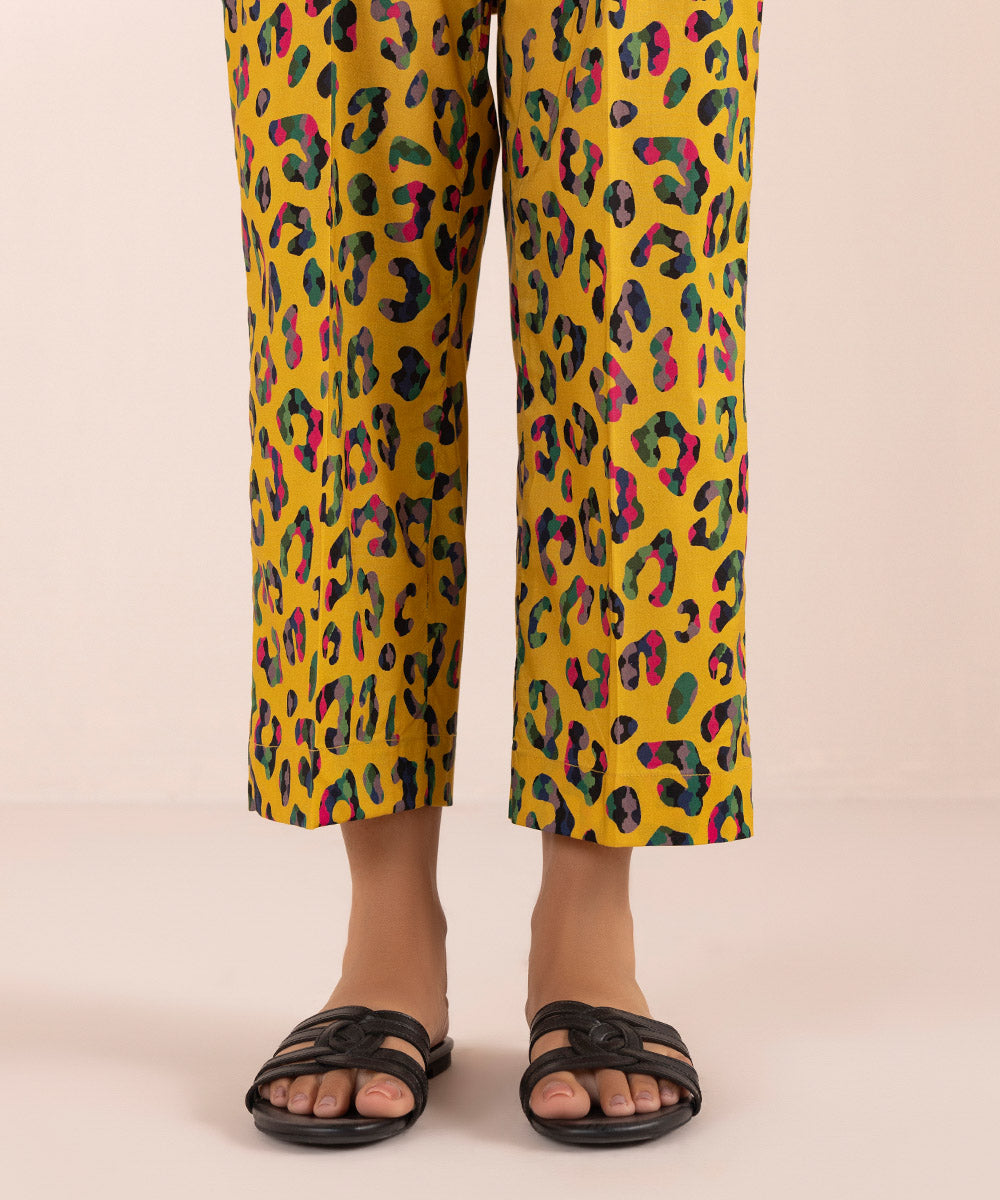 Printed Lawn Straight Pants