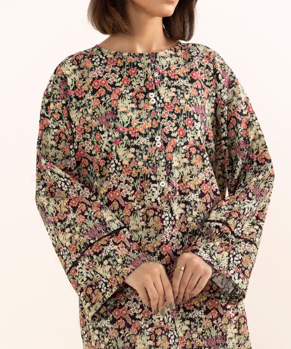 Printed Seersucker Shirt