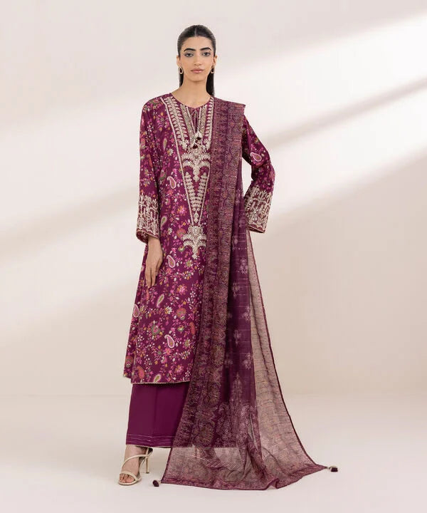 Embroidered Cotton Satin Shirt