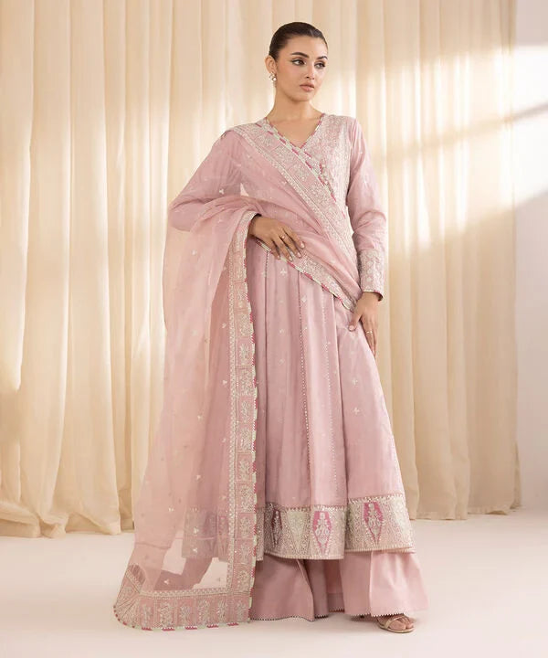 3 Piece - Embroidered Jacquard Suit