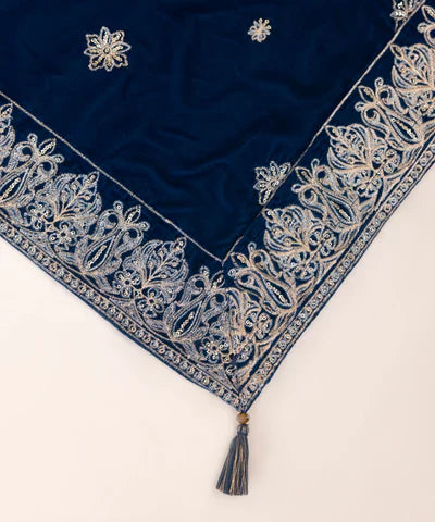 Embroidered Velvet Dupatta