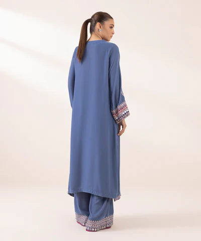 2 Piece - Embroidered Velvet Suit