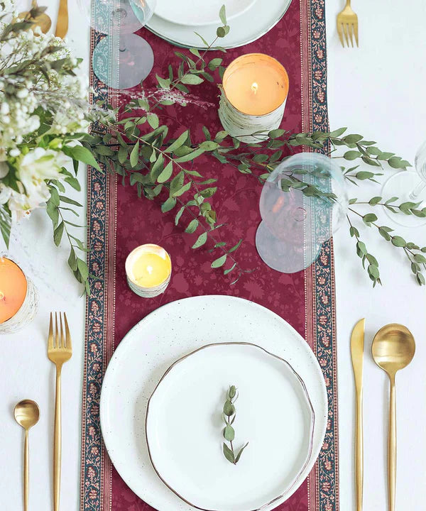 Scarlet Buds - Table Runner