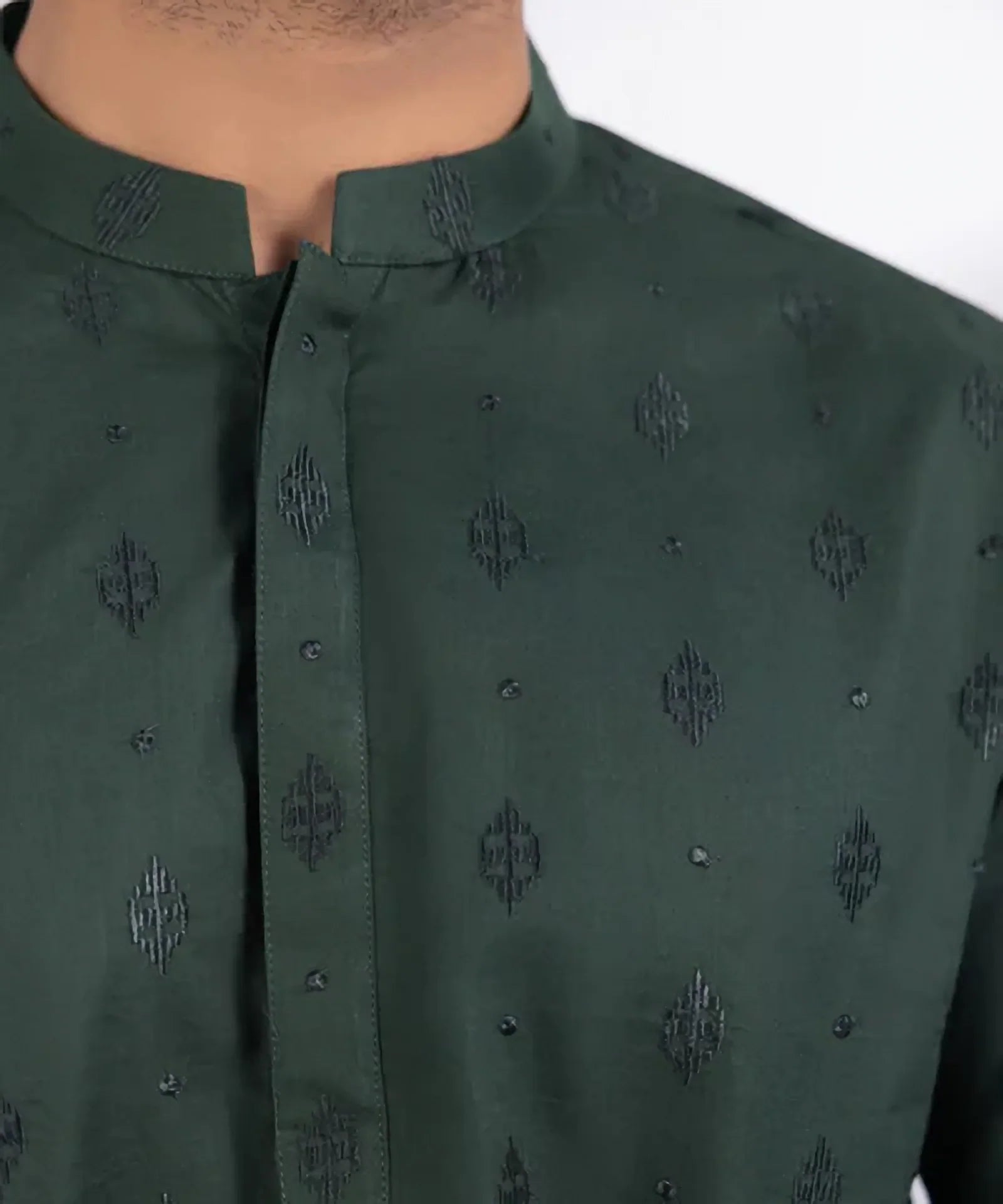 Schiffli Embroidered Cotton Suit