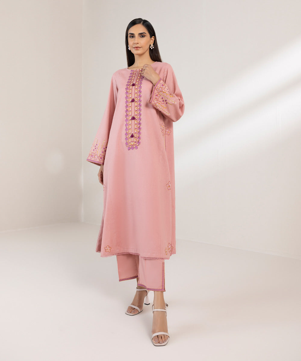 Embroidered Cotton Linen Shirt