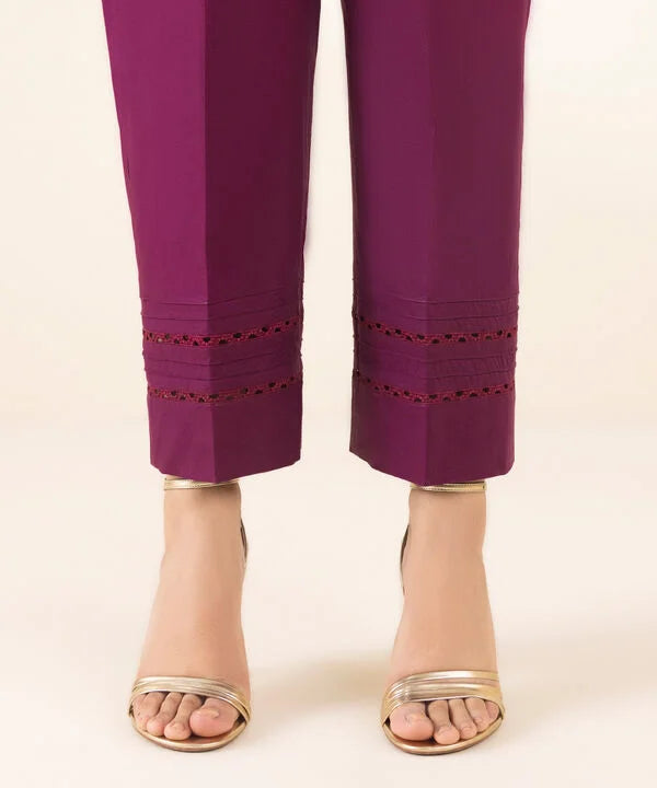 3 Piece - Embroidered Crosshatch Suit