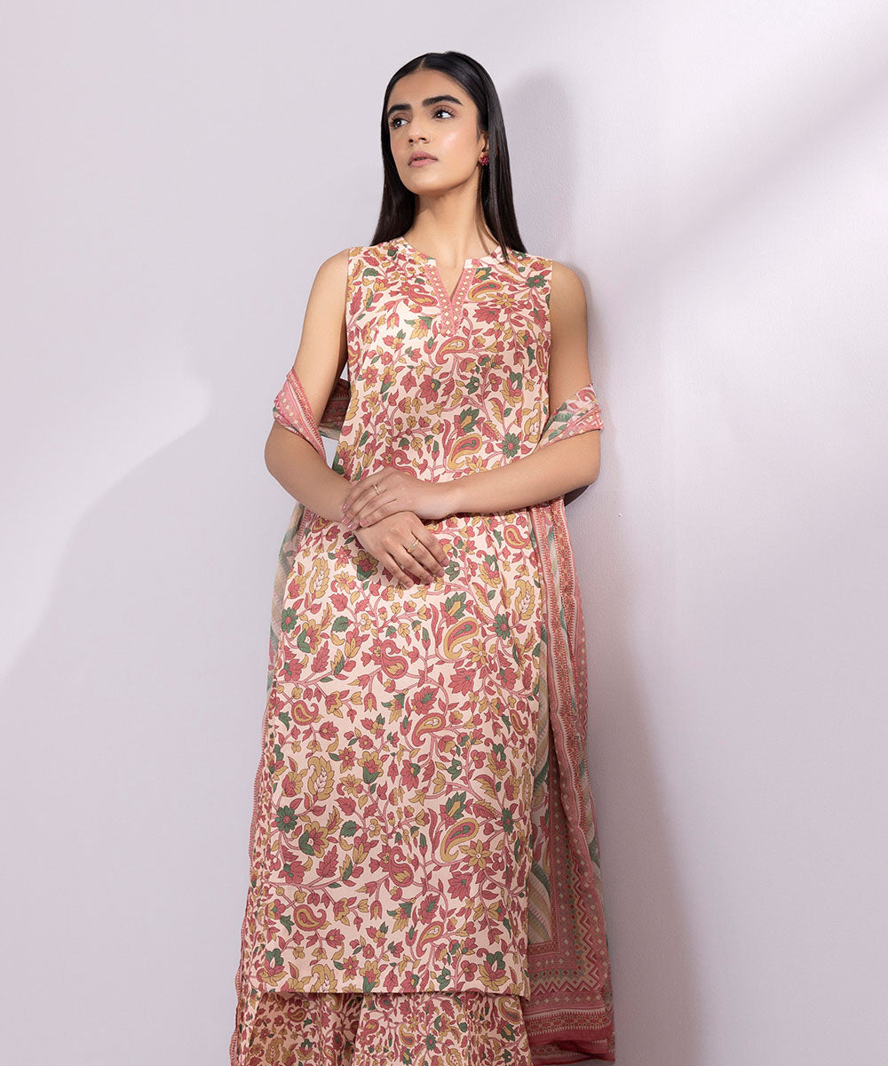 3 Piece - Printed Lawn Suit