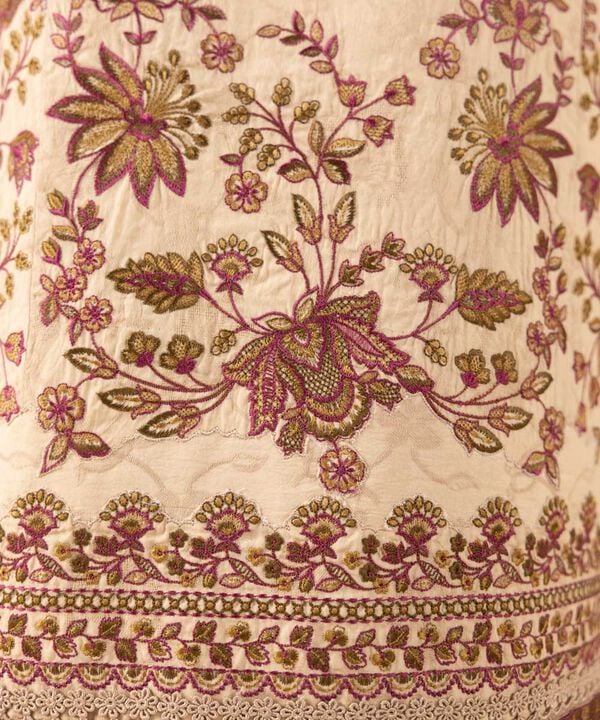 3 Piece - Embroidered Cotton Jacquard Suit