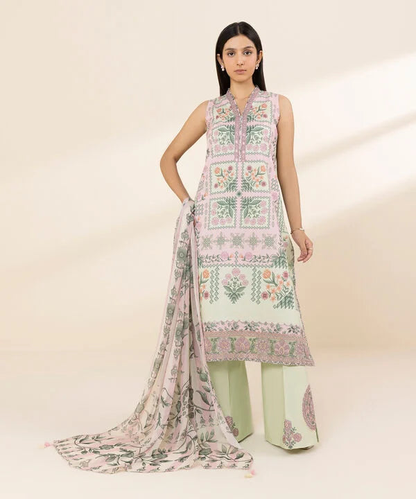 3 Piece - Embroidered Lawn Suit