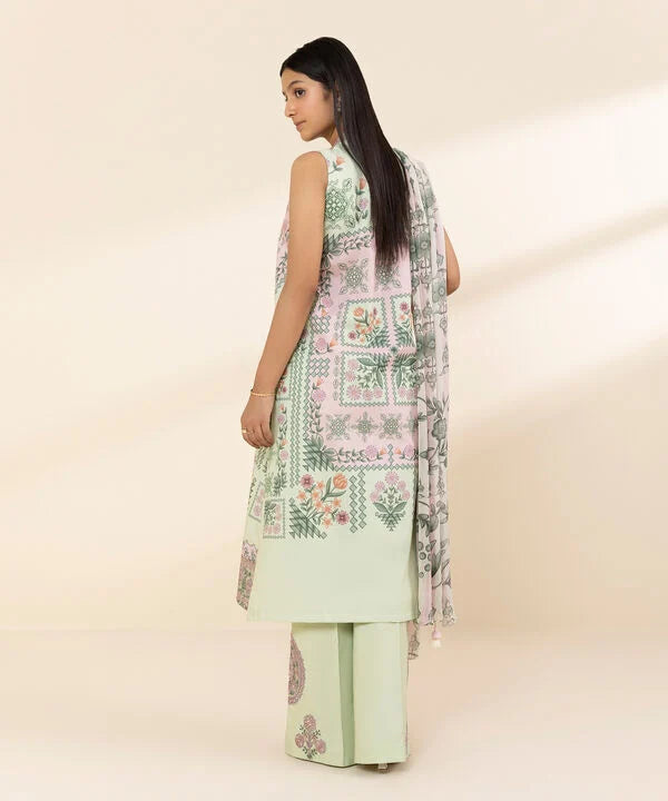 3 Piece - Embroidered Lawn Suit