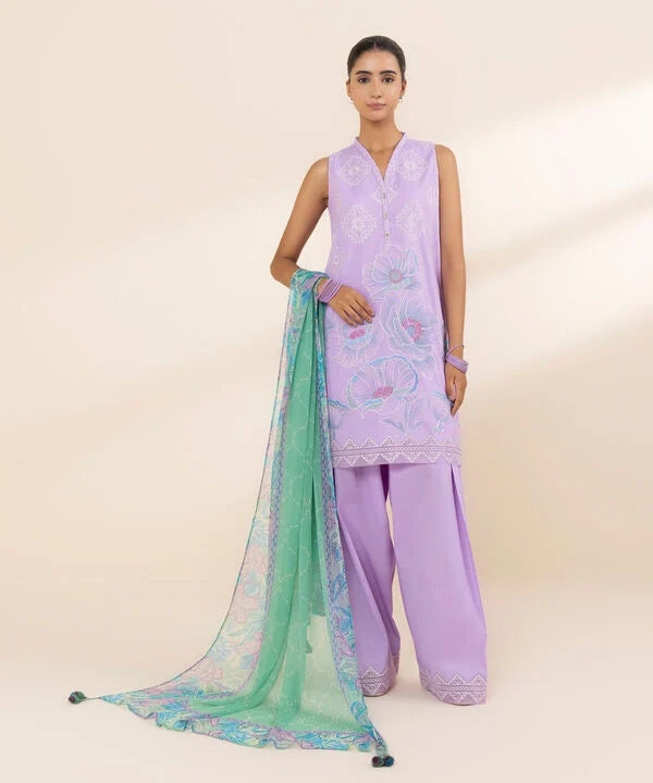 3 Piece - Embroidered Lawn Suit