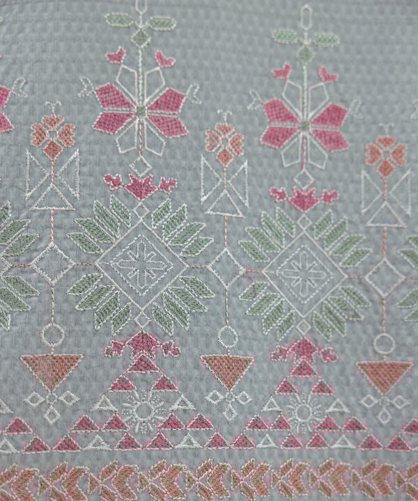 3 Piece - Embroidered Dobby Suit