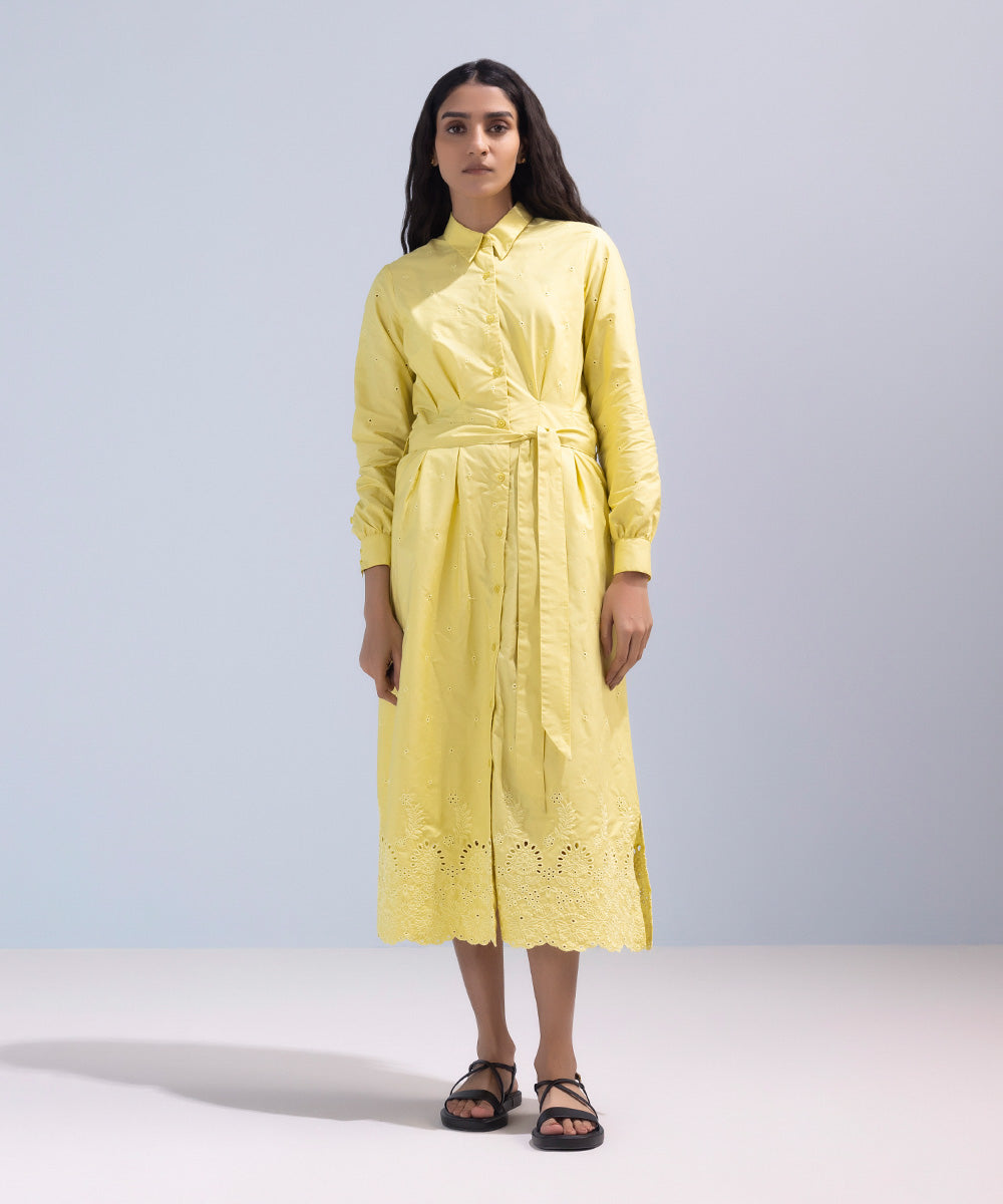 Cotton Dress With Embroidery