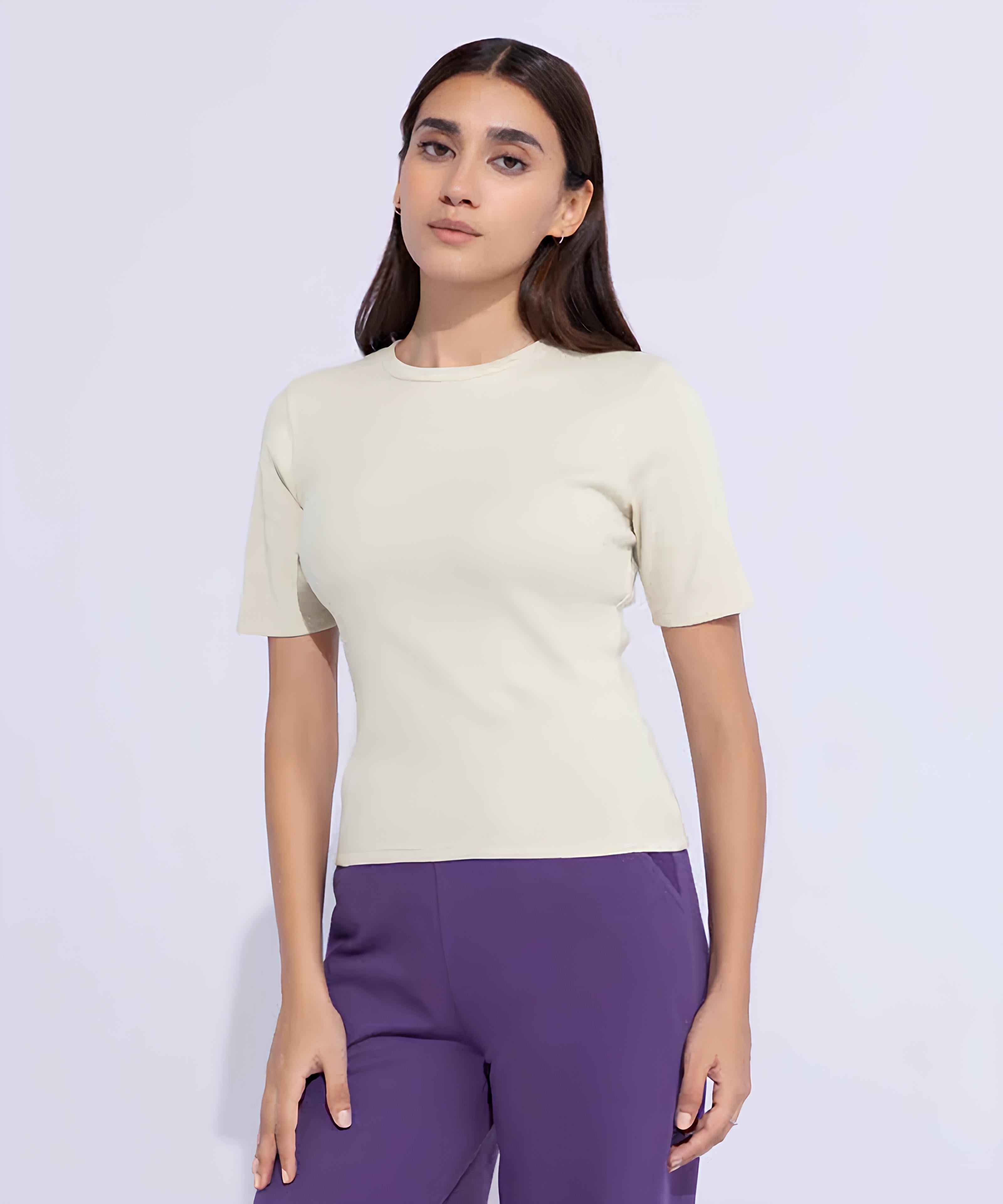 Slim Fit Ribbed Top