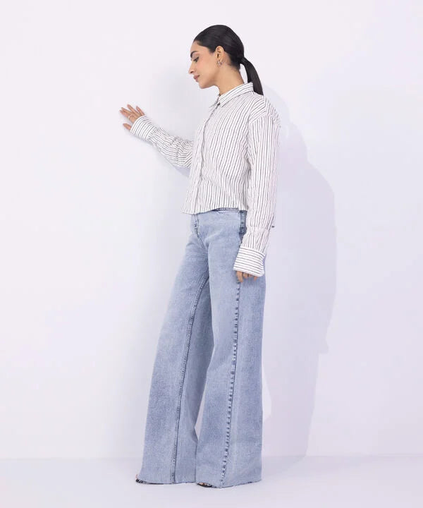 Striped Cropped Shirt