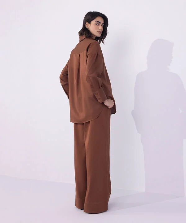 Brown Button Through Shirt