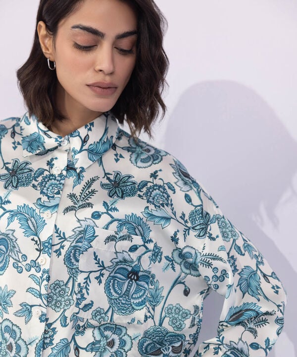 Printed Satin Shirt
